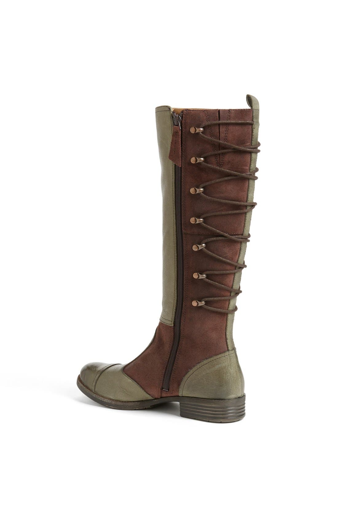 'Apollonia' Boot, Alternate, color, ANTIBA GREEN/ OXFORD BROWN