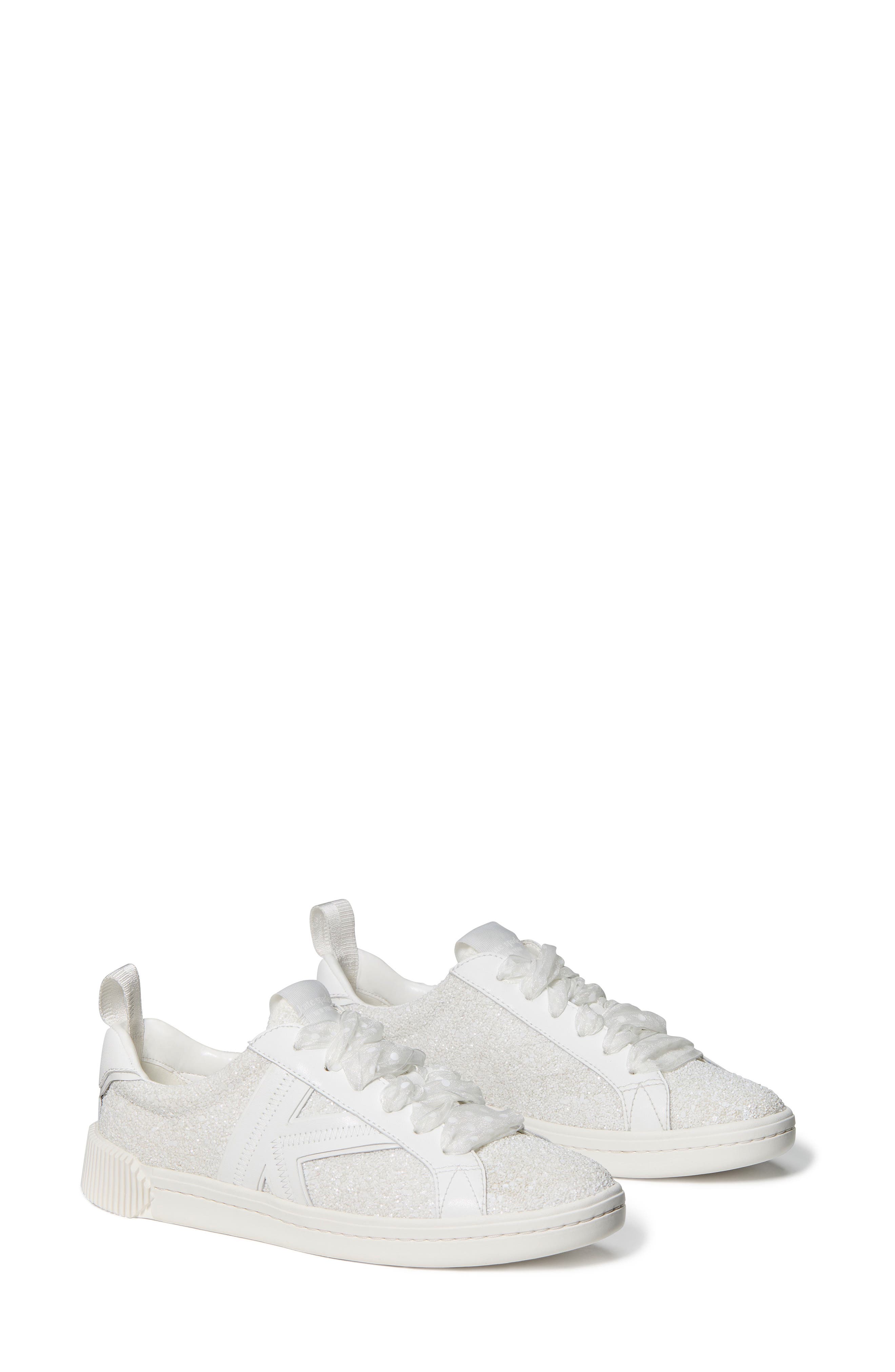 Kate Spade New York k as in kate downtown sneaker, Main, color, True White