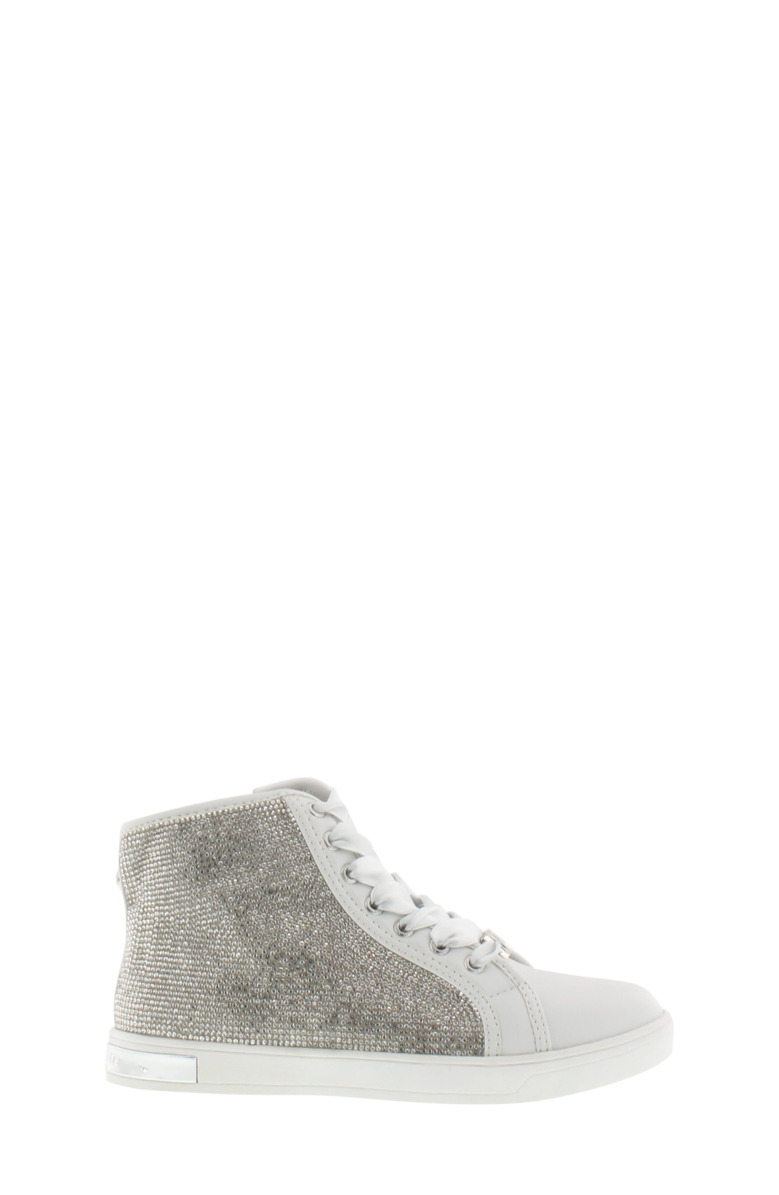 MICHAEL Michael Kors Ollie Light Crystal High Top Sneaker, Alternate, color, 