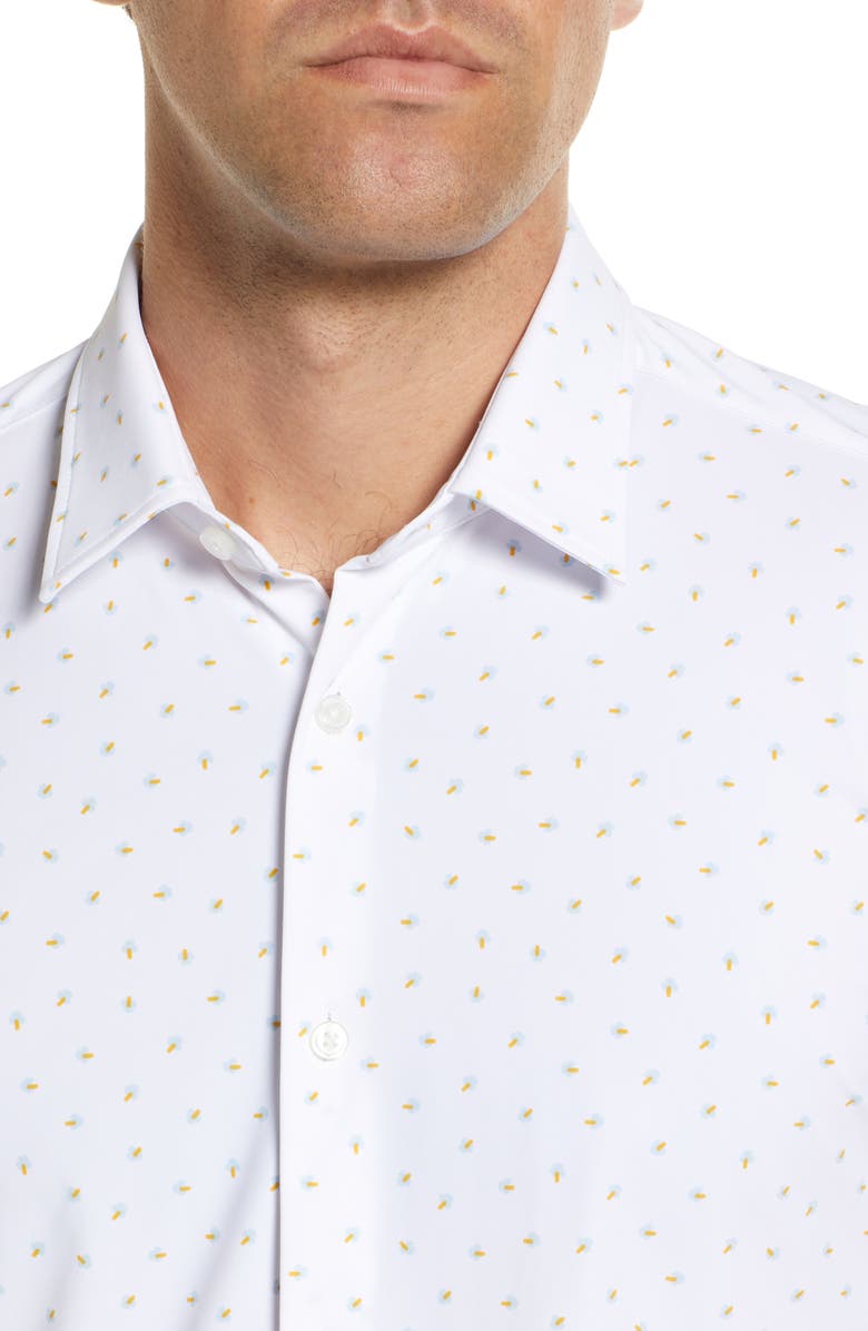 BOSS Hugo Boss Ronn Geo Print Short Sleeve Button-Up Shirt, Alternate, color,