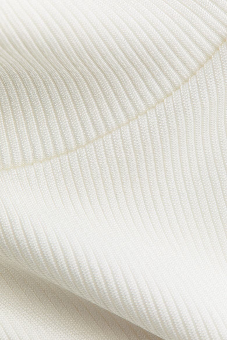 Viscose Mock Turtleneck Top, Alternate, color, White