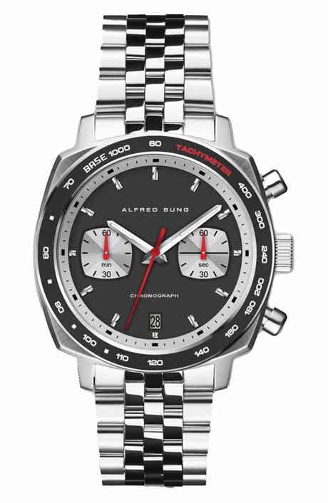 Alfred Sung Chronograph Quartz Bracelet Watch, 44mm