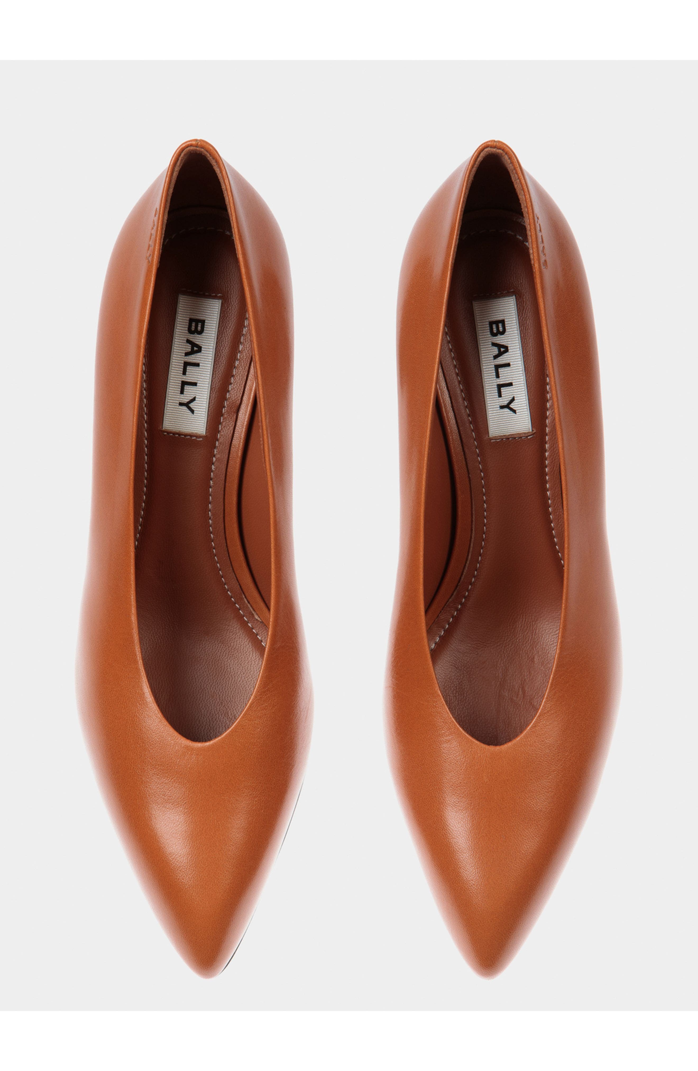 Bally Alva Pump in Leather, Alternate, color, Brown