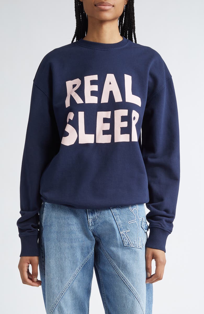 JW Anderson Real Sleep Graphic Sweatshirt, Main, color, 