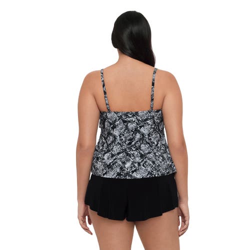 Trimshaper Rachel 5 Tier Ruffle Tankini Swimsuit Top
