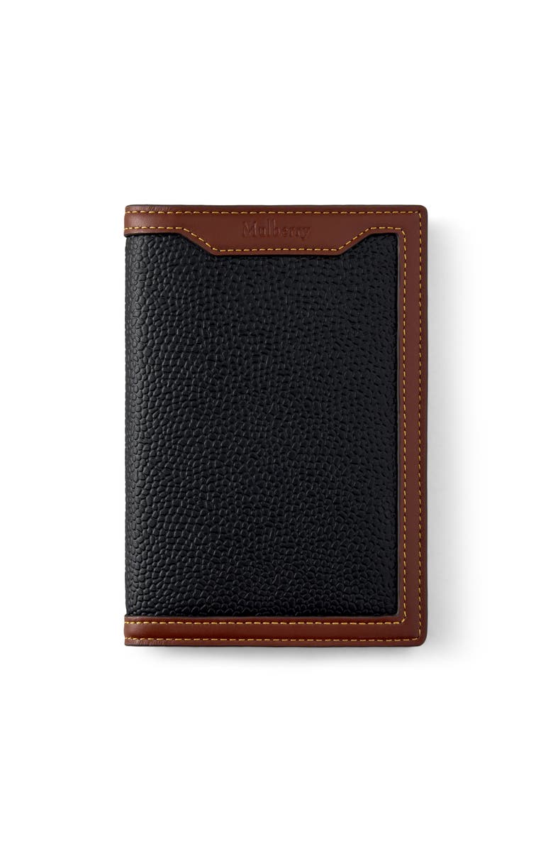 Mulberry Passport Cover, Main, color, Black-Cognac