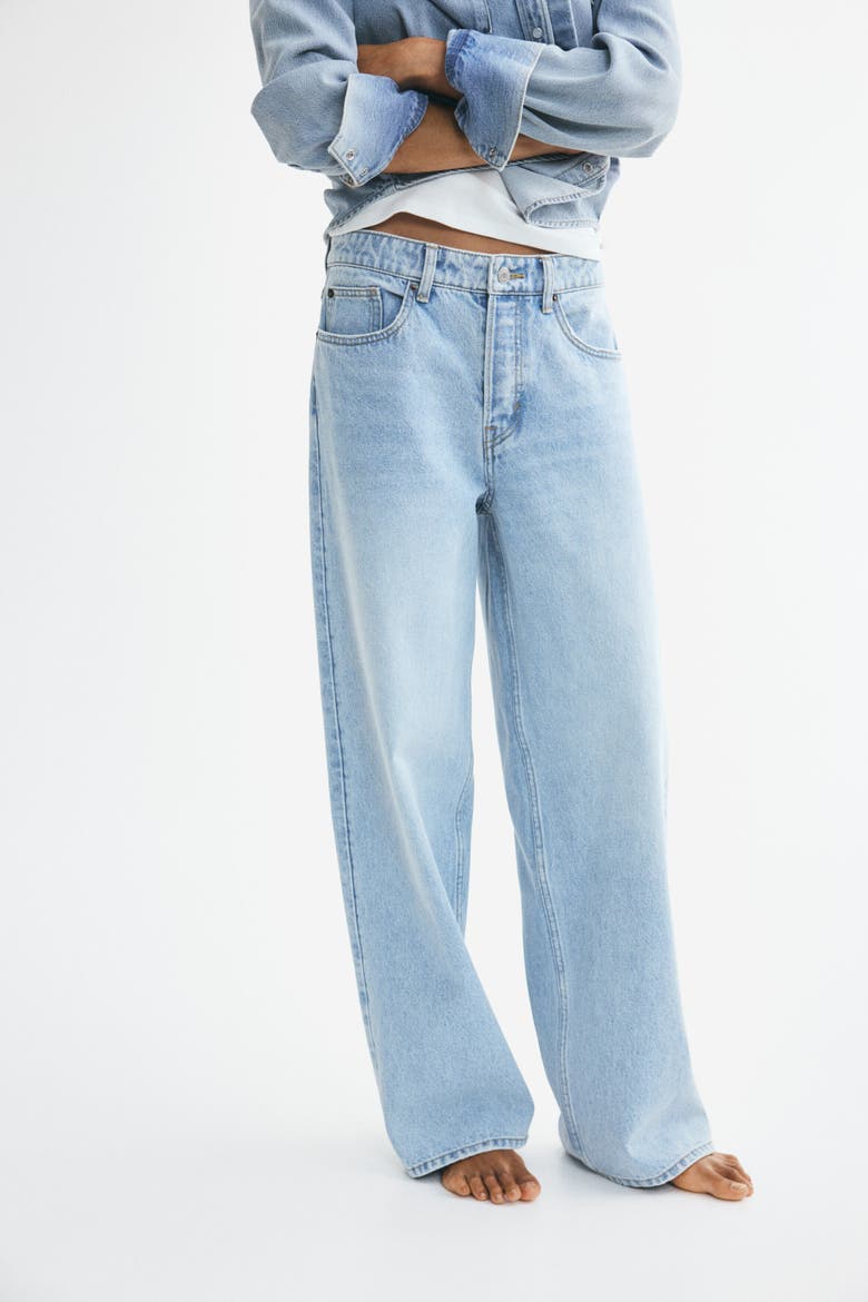 Baggy Regular Waist Jeans, Alternate, color, Light denim blue