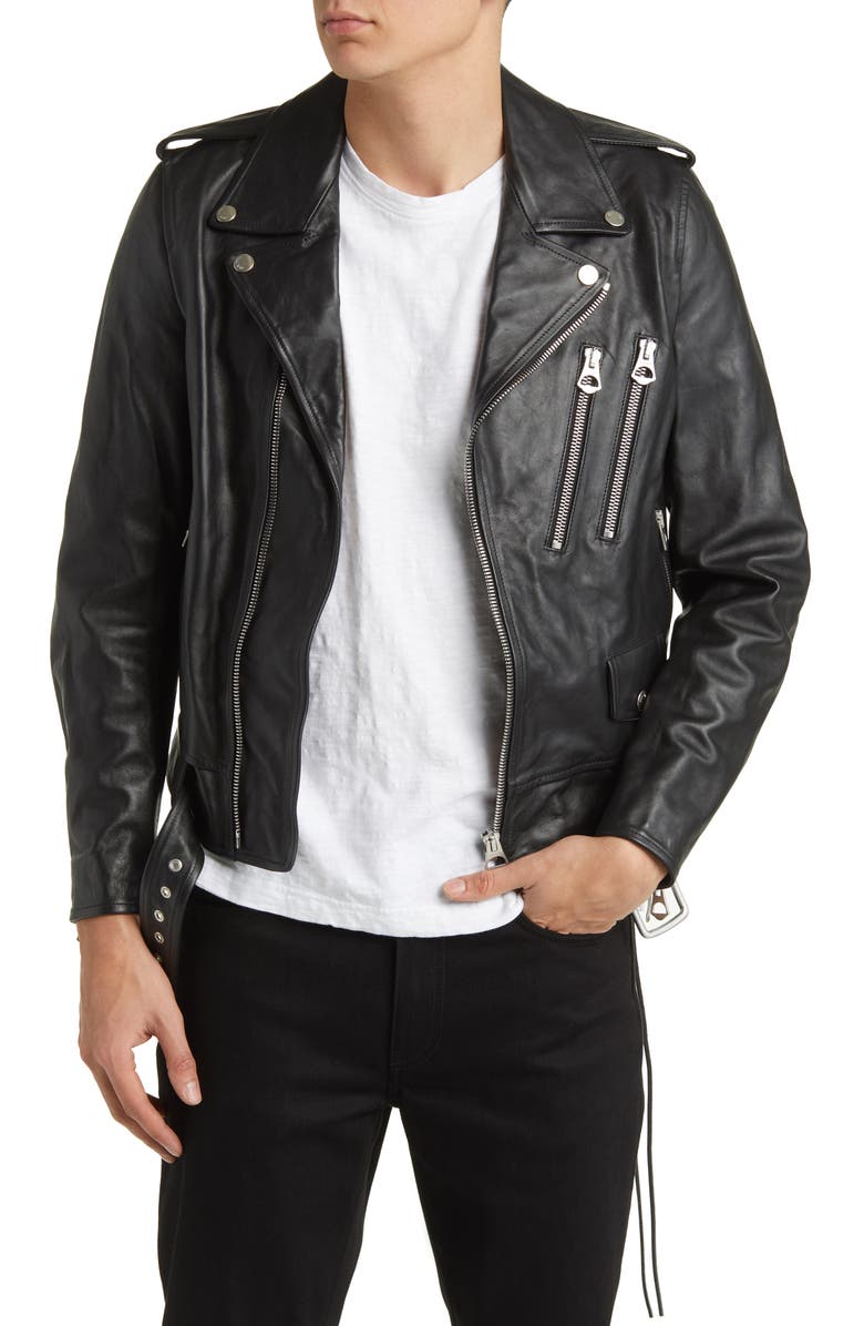 BLK DNM 15 Leather Jacket, Main, color, 