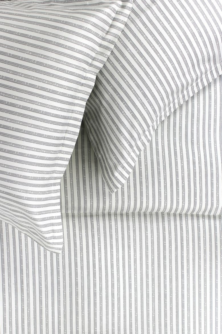 Stripe 400 Thread Count Cotton Duvet Set, Alternate, color, GREY