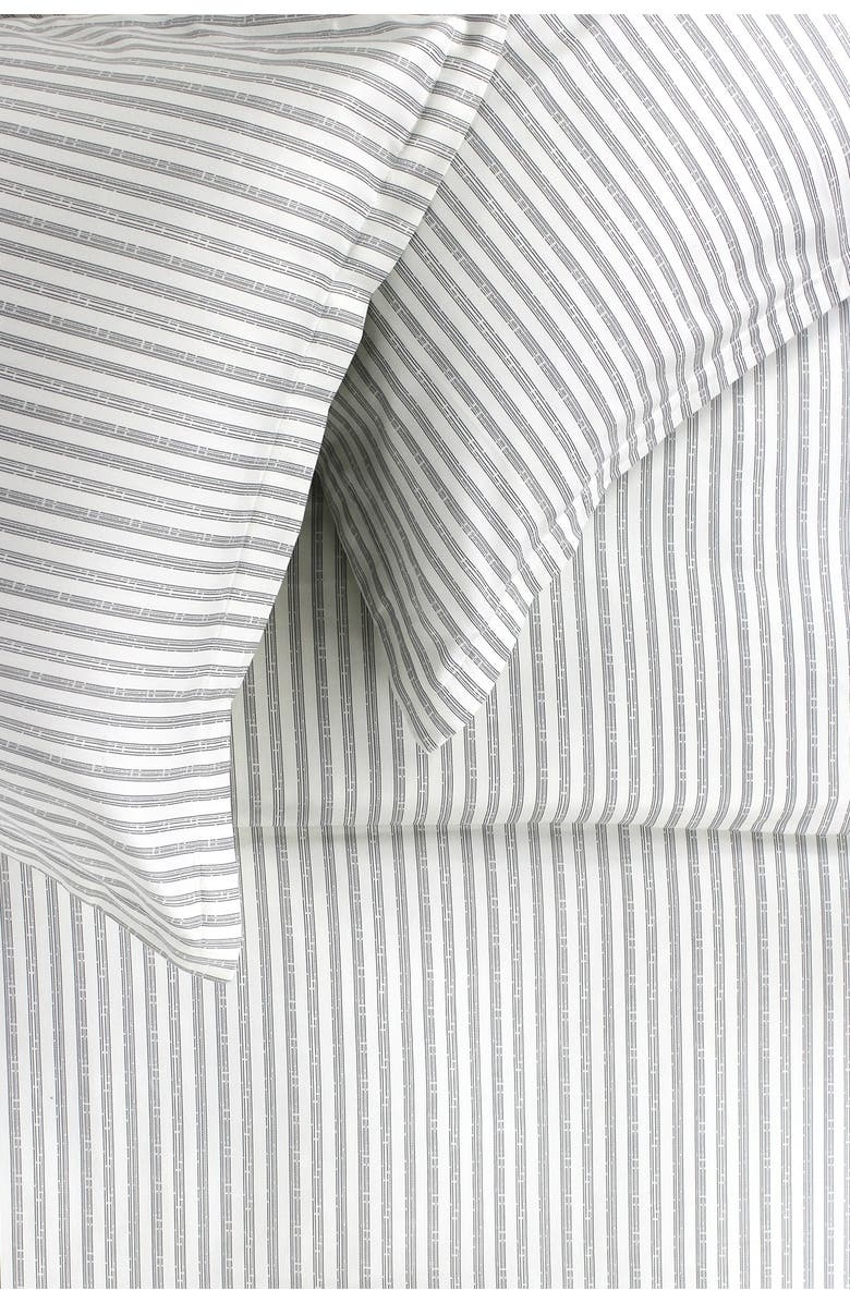 MELANGE HOME Stripe 400 Thread Count Cotton Duvet Set, Alternate, color, Grey