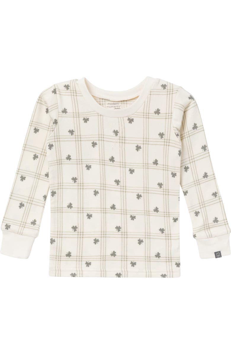 Modern Moments<sup>™</sup> by Gerber Shamrock Pajama Set, Alternate, color, Ivory Shamrock