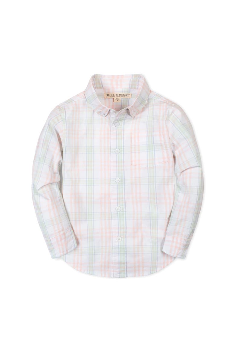 Kids' Organic Long Sleeve Stretch Poplin Shirt, Main, color, Chateau Plaid