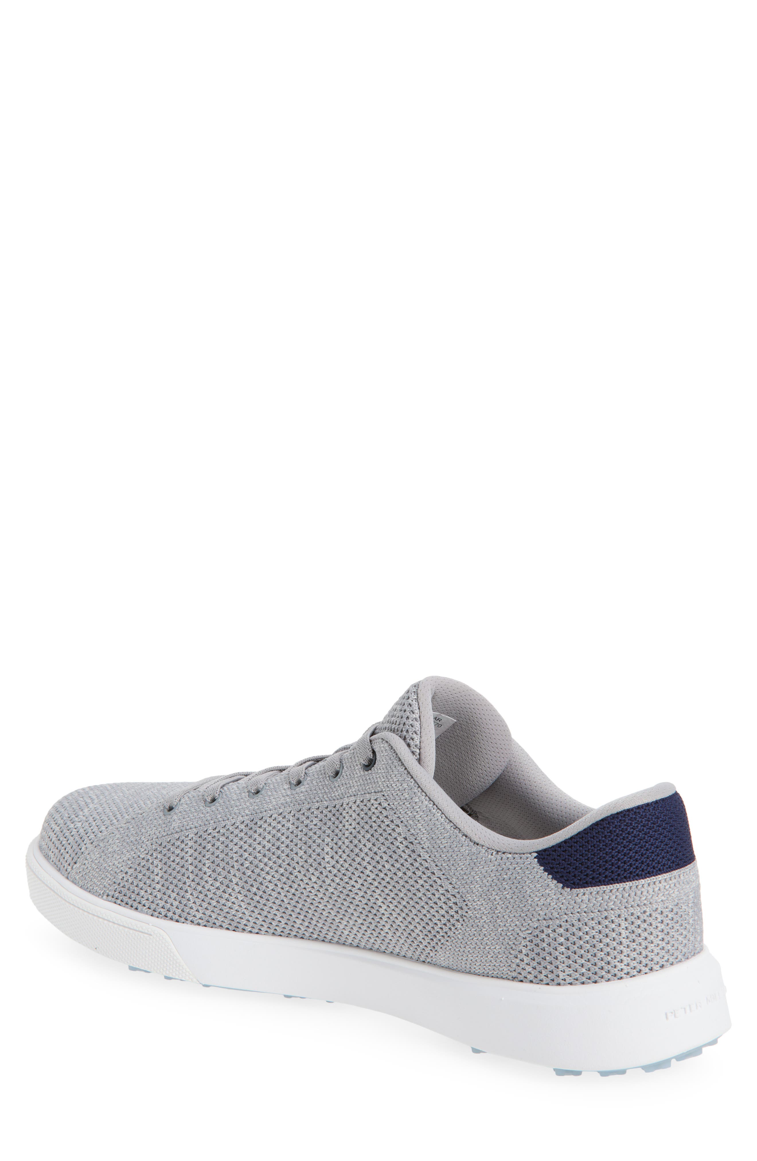 Peter Millar Drift Hybrid Water Resistant Knit Golf Shoe, Alternate, color, Nickel