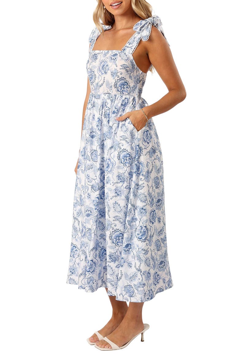 Janie Midi Sundress, Alternate, color, BLUE FLORAL