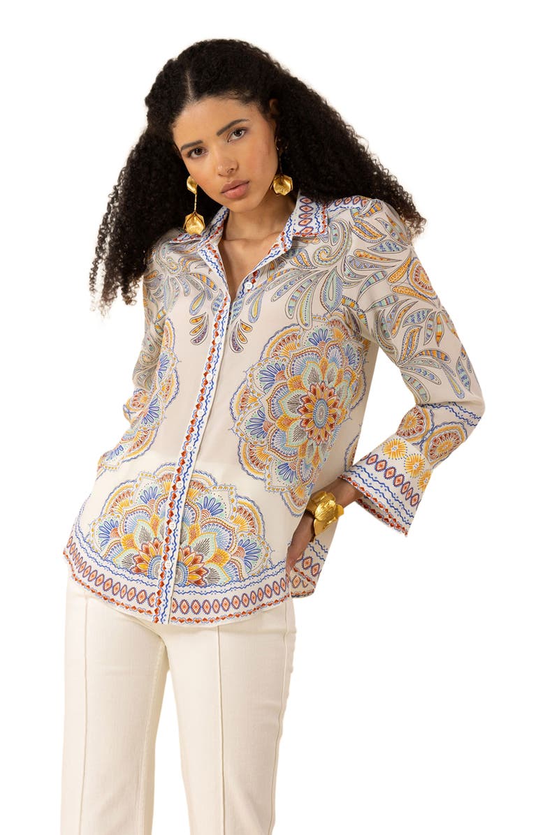 Hale Bob Lara Silk Top, Alternate, color, 