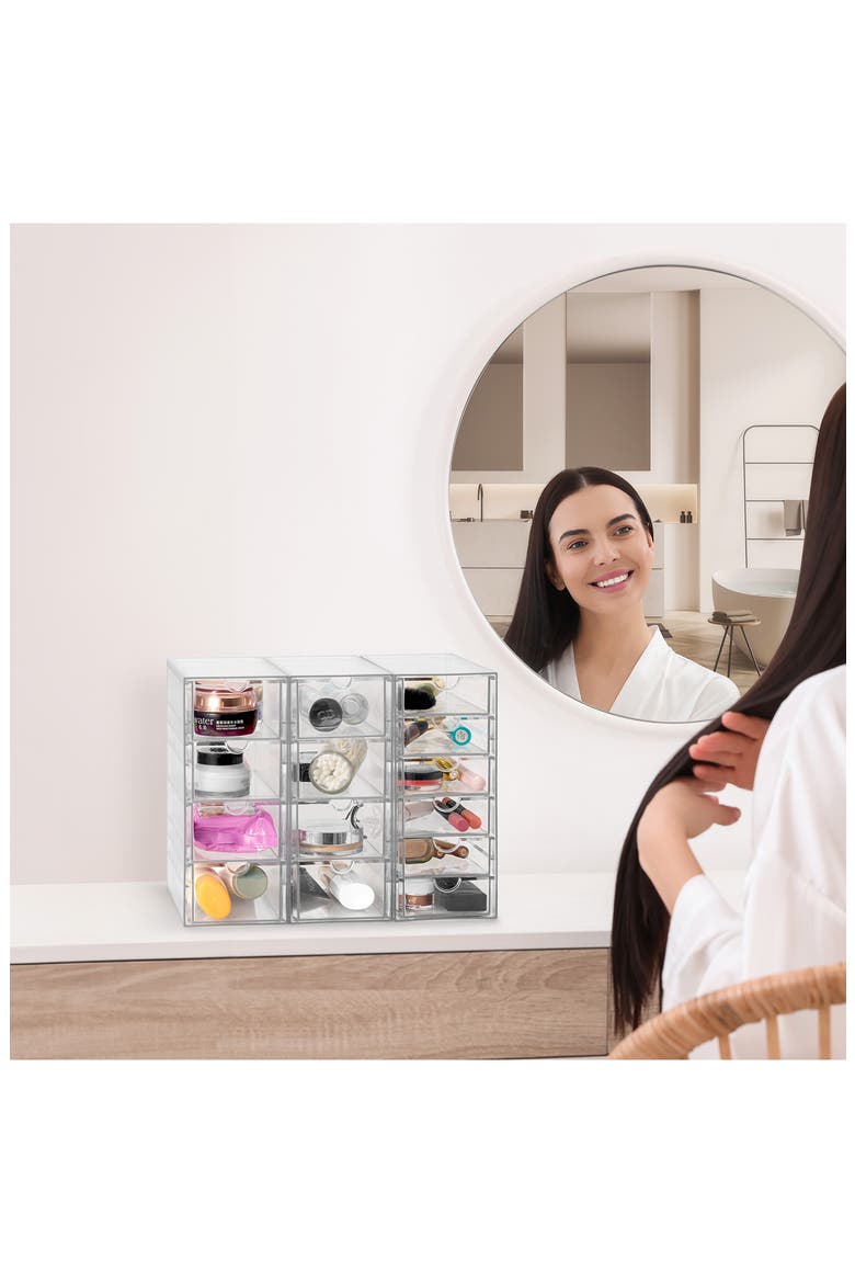 7-Drawer Acrylic Organizer, Alternate, color, CLEAR