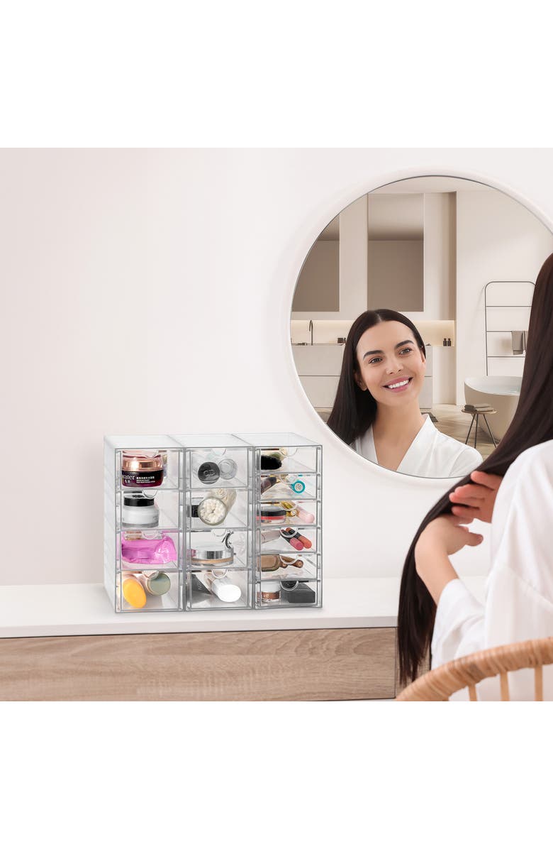 SORBUS 7-Drawer Acrylic Organizer, Alternate, color, Clear