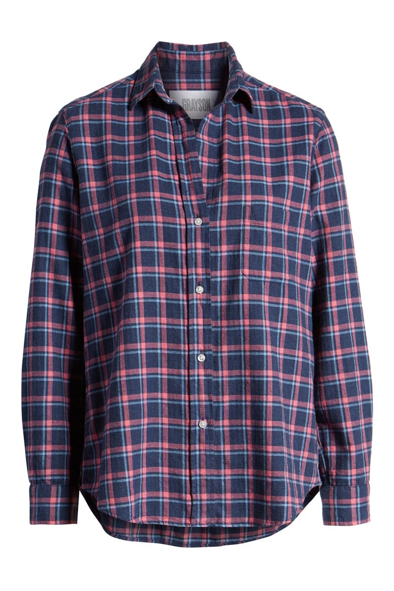 The Hero Feathered Flannel Shirt, Alternate, color, LESLIE