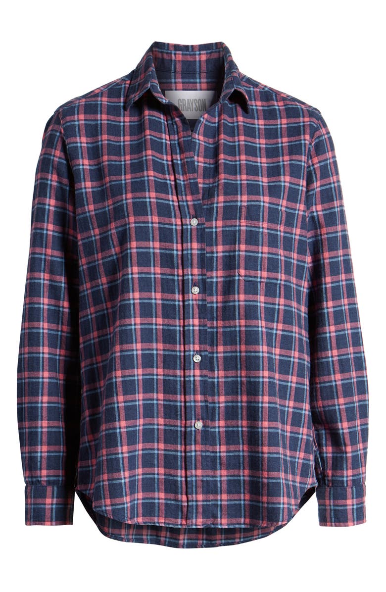Grayson The Hero Feathered Flannel Shirt, Alternate, color,