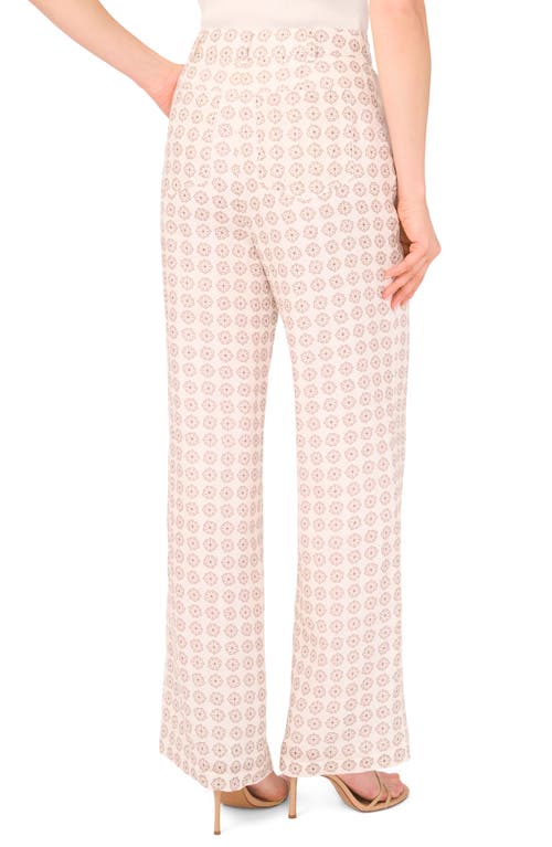 Ted Baker Geo Floral Linen Pants In Pink