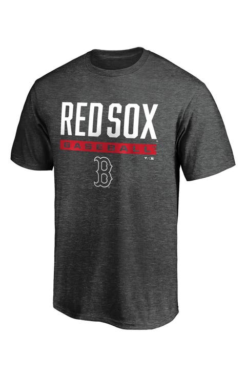 Men's Fanatics Branded Charcoal Boston Red Sox Win Stripe T-Shirt