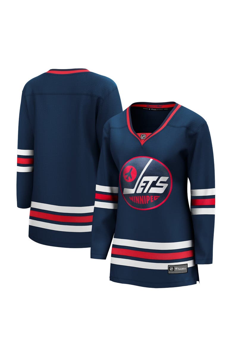 FANATICS Women's Fanatics Branded Navy Winnipeg Jets Alternate Premier Breakaway Player Jersey, Alternate, color,
