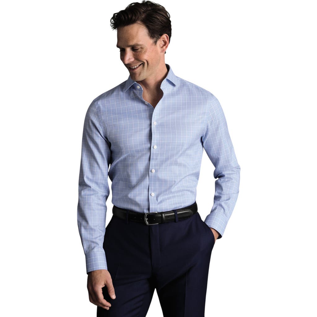 Charles Tyrwhitt Non-iron Twill Check Shirt In Animal Print
