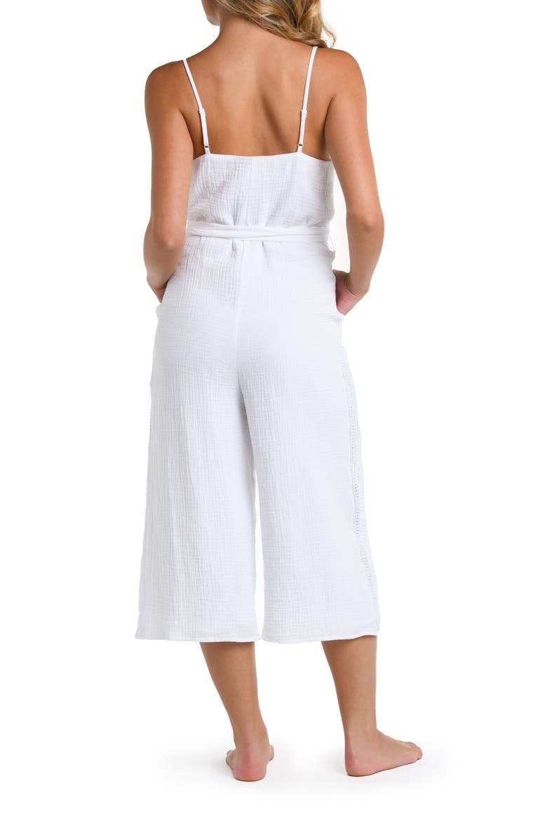 Seaside V-Neck Cover-Up Jumpsuit, Alternate, color, WHITE
