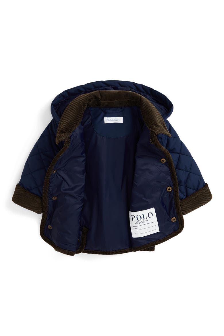 Water Repellent Quilted Barn Jacket, Alternate, color, NEWPORT NAVY