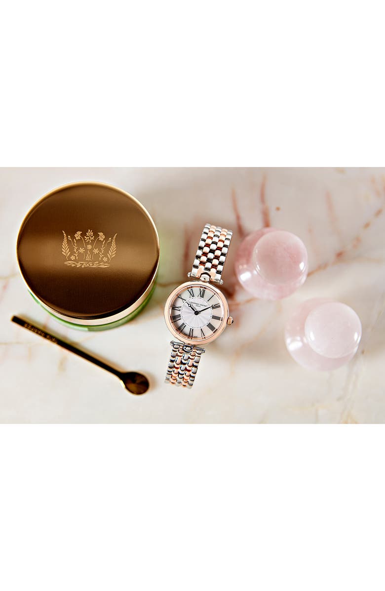 FREDERIQUE CONSTANT Art Deco Bracelet Watch, 30mm, Alternate, color, Two-Tone