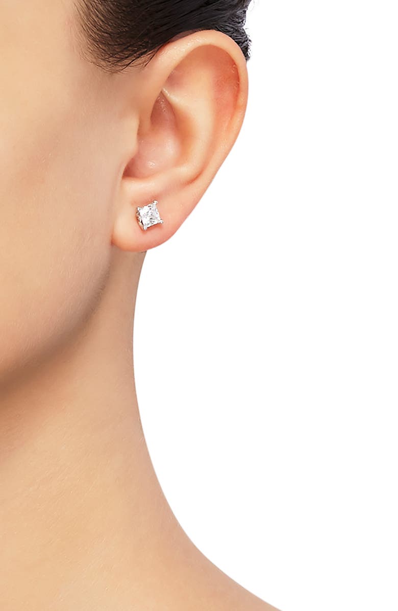 Frankie & Zoe Lab Grown Diamond Stud Earrings, Alternate, color, White Gold