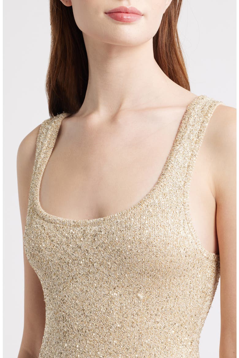 Sarajane Metallic Flounce Hem Minidress, Alternate, color, HONEY GOLD