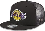 New Era Men's New Era Black Los Angeles Lakers Core Logo Meshback 9FIFTY Snapback Hat