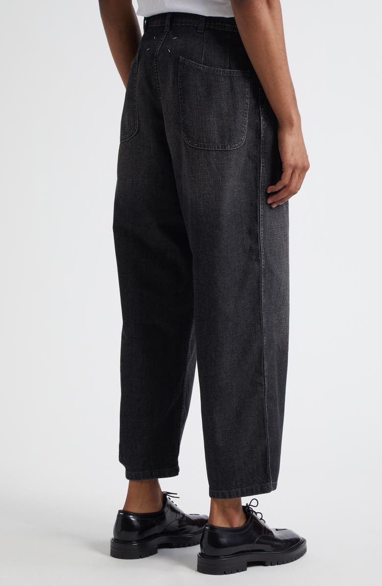 Maison Margiela Paint Splatter Wide Leg Jeans, Alternate, color, Black