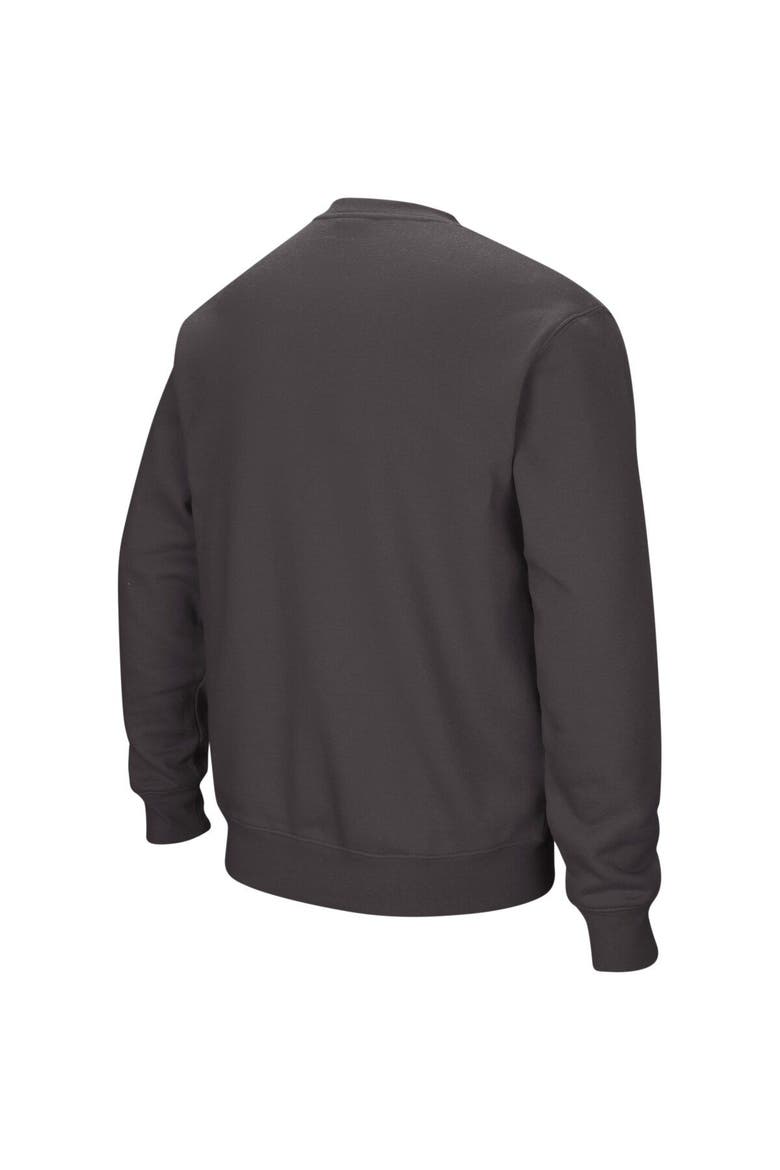 Men's Colosseum Charcoal NC State Wolfpack Arch & Logo Crew Neck Sweatshirt, Alternate, color, Charcoal