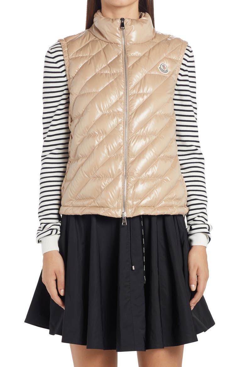 Lecroisic Quilted Down Puffer Vest, Alternate, color, 20G NUDE