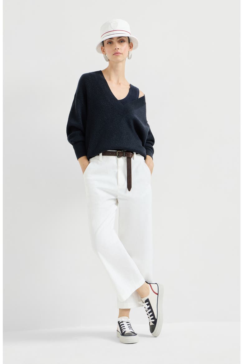 Sparkling cashmere sweater, Alternate, color, Blue