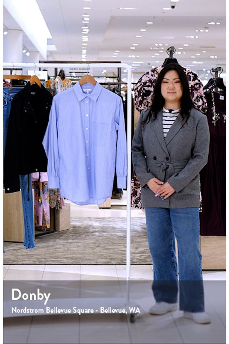 Pinstripe Oversize Cotton Button-Up Shirt video