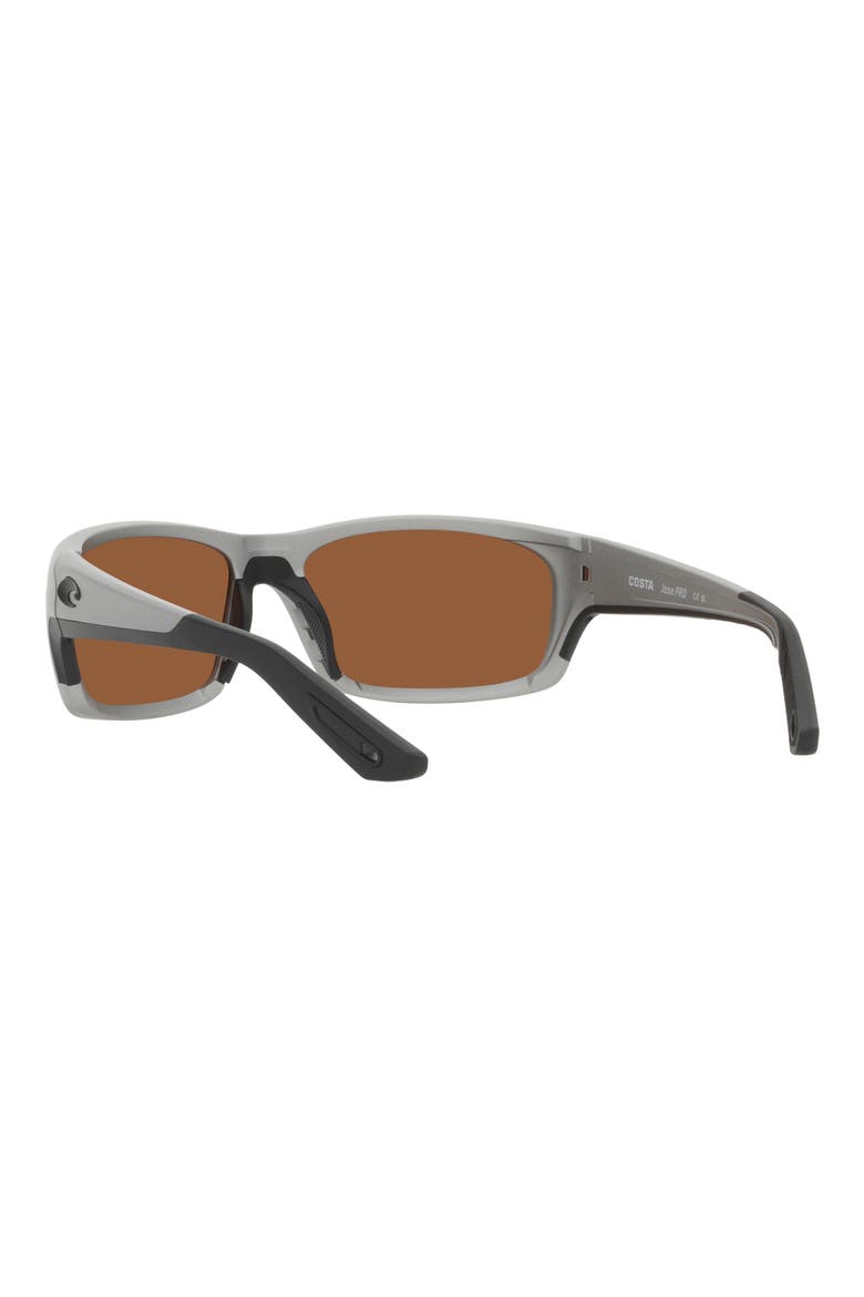 Jose Pro 62mm Polarized Oversize Rectangular Sunglasses, Alternate, color, COPPER