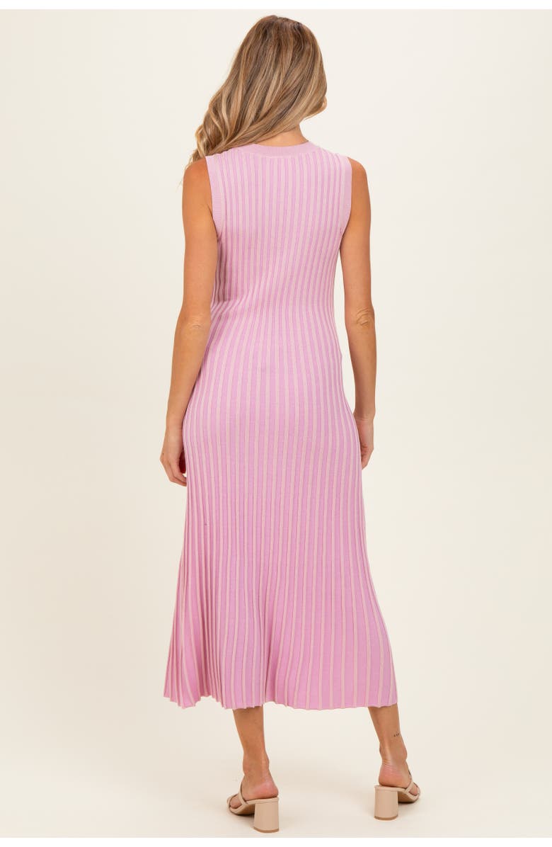 PinkBlush Ribbed Knit Sleeveless Maxi Dress, Alternate, color, Pink