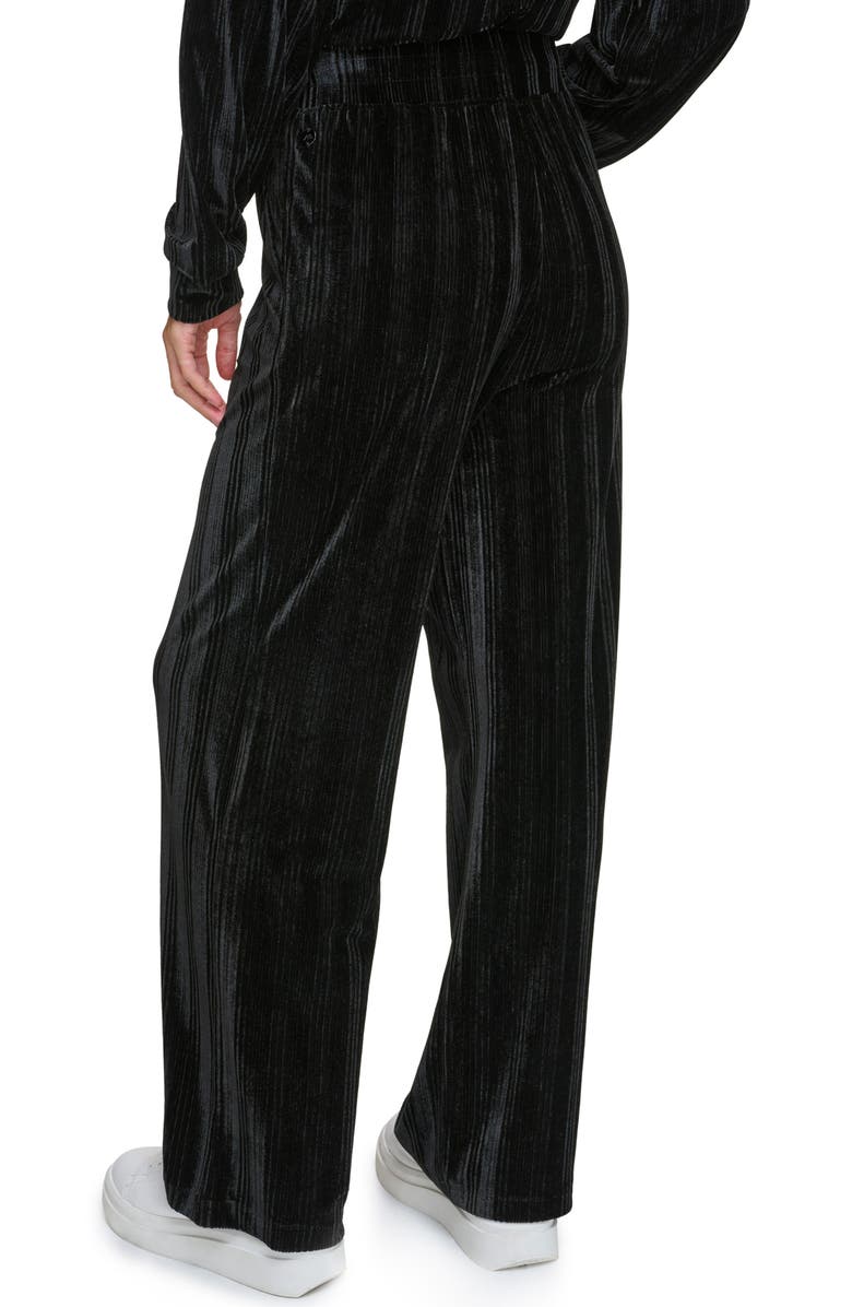 Andrew Marc Sport Ribbed Velvet Pull-On Pants, Alternate, color, 