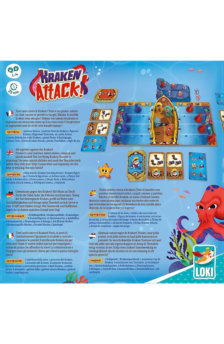 LOKI Kraken Attack Children'S Board Game, Ages 7+, Alternate, color, 