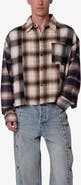 mnml PANELED FLANNEL SHIRT