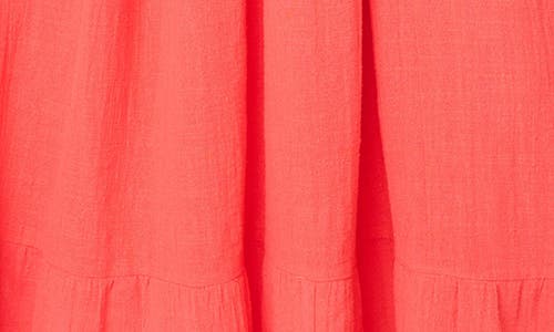 Gibsonlook Flutter Sleeve Cotton Gauze Maxi Dress In Orange