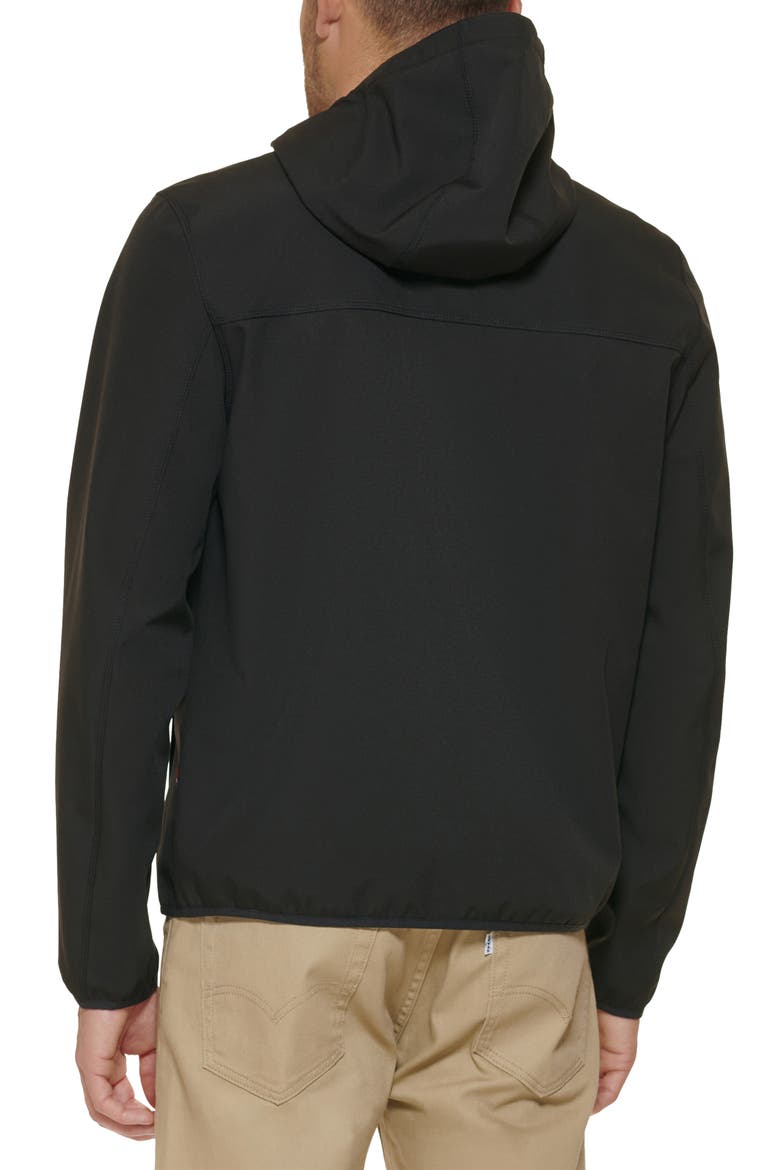 Levi's® Performance Hooded Rain Jacket, Alternate, color, BLACK