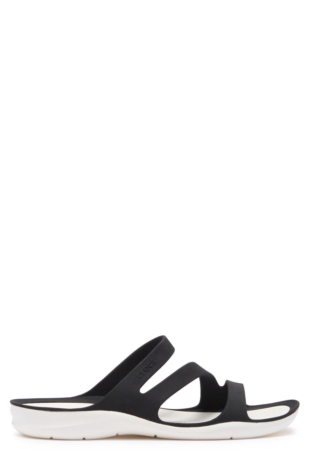 CROCS Swiftwater Slide Sandal, Alternate, color, Black/White