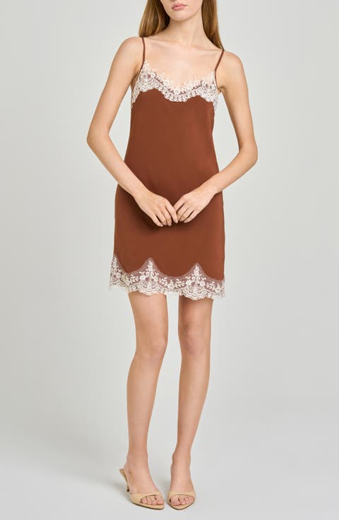 Isabelle Lace Trim Slip Dress
