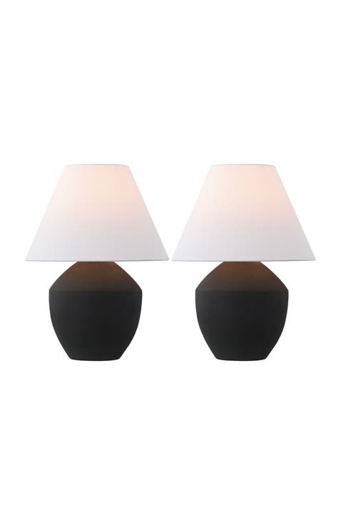 Ralf 20.5" Minimalist Scandinavian Resin/Iron LED Table Lamp (Set of 2)