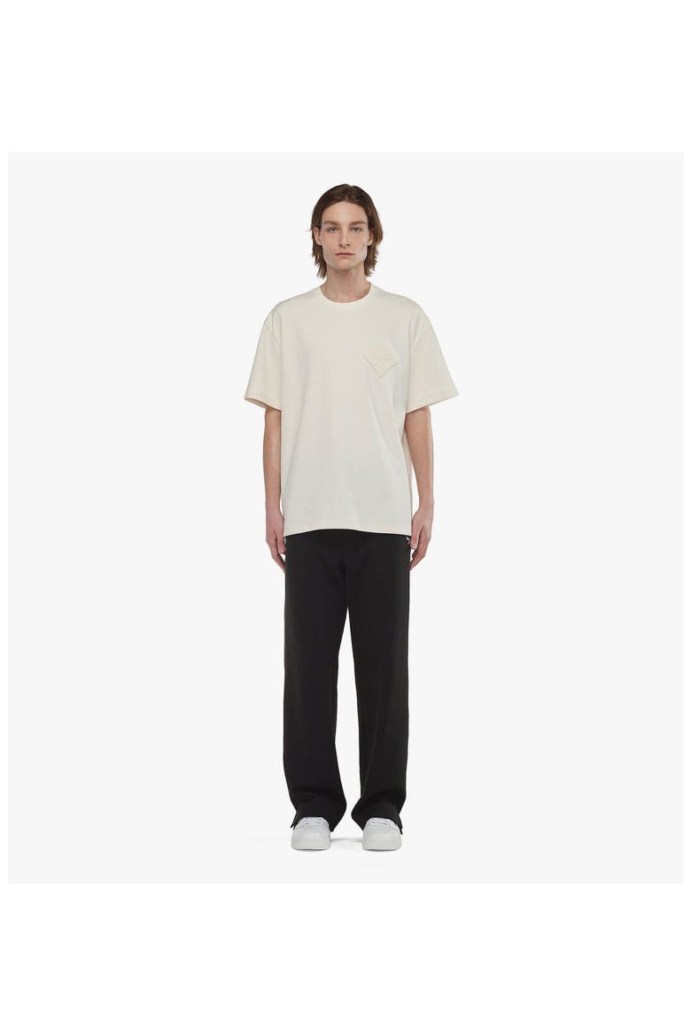 Logo Patch Bouclé T-Shirt, Alternate, color, Ivory