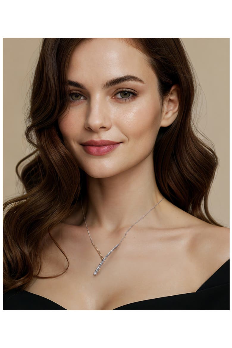 14k Gold Bead & Stone Y-Necklace, Alternate, color, 14K YELLOW/ WHITE GOLD